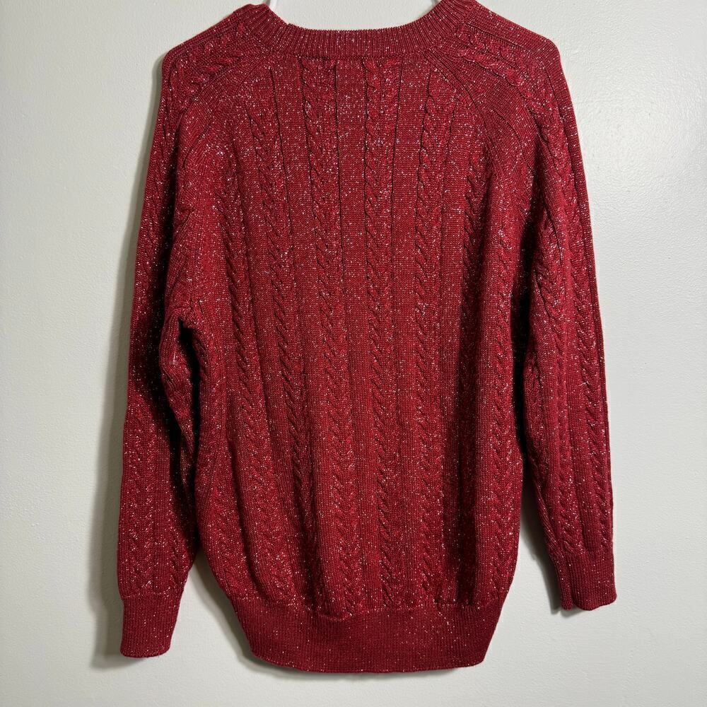 Athleta Crossroads Crew Sweater in Red Metallic - Picture 3 of 5
